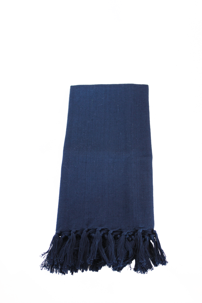 Solid Indigo With Fringe - Scarf (853x1280), Png Download