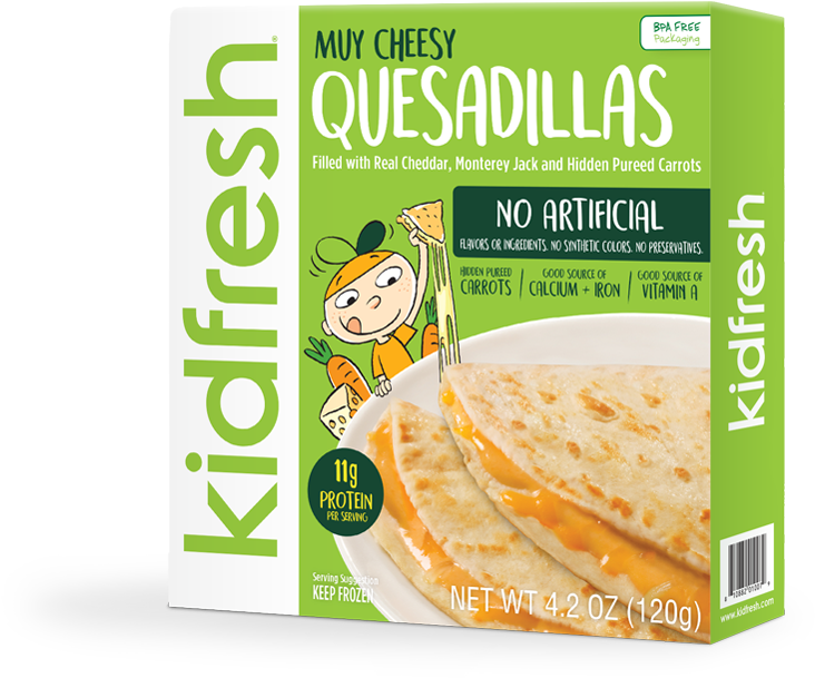 Muy Cheesy Quesadillas - Kidfresh Meals (900x688), Png Download