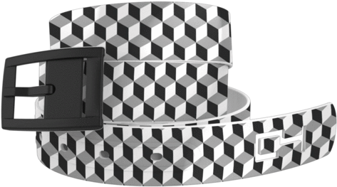 3d Cubes Black Classic - Buckle (600x600), Png Download