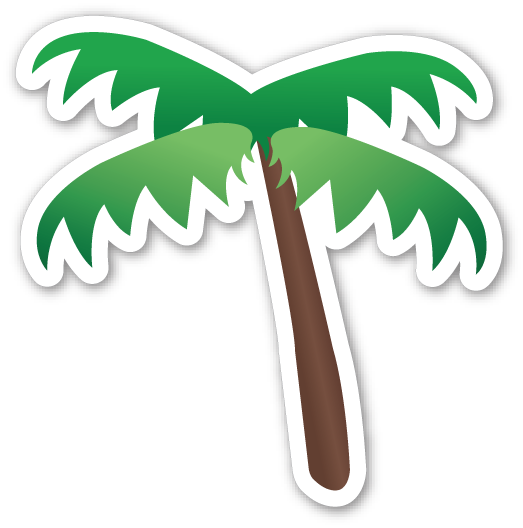 Palm Tree - Palm Tree Emoji Png (523x528), Png Download