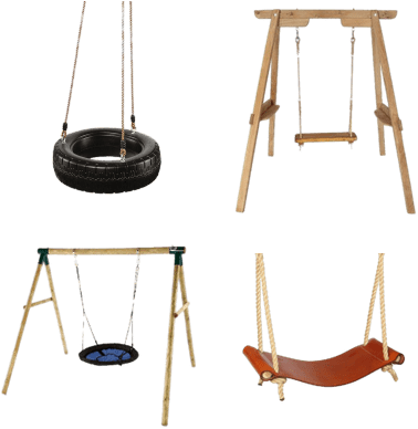 Plum Spider Monkey 2 Wooden Swing Set (400x400), Png Download