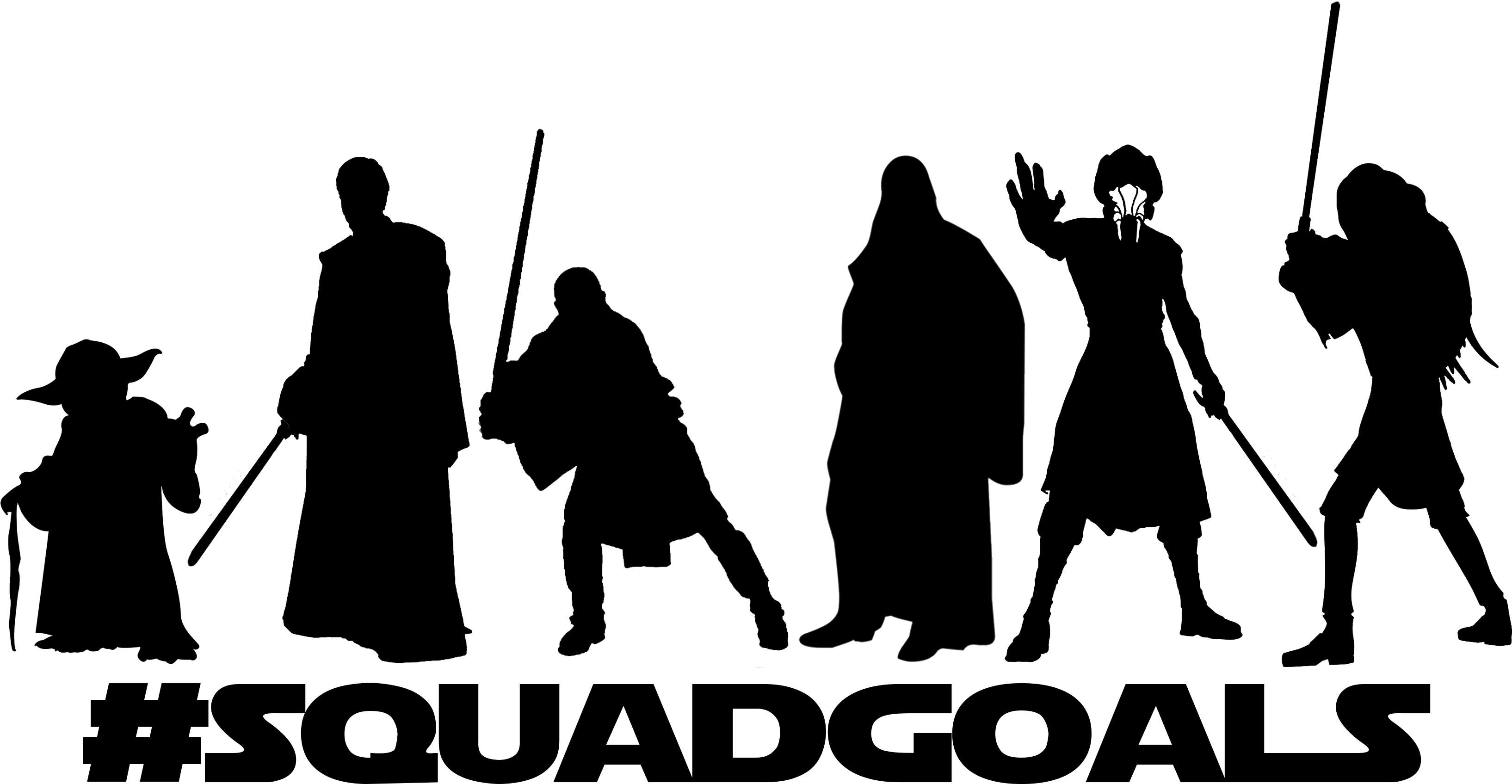 Jedi Masters - Star Wars Silhouette Free (3300x2100), Png Download