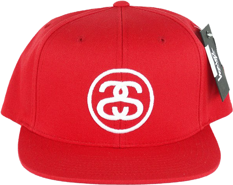 Stussy Ss Link Cap Red - Ss Link Snapback Hat (1024x1024), Png Download