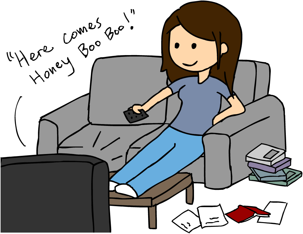 Girl Watch Tv Clipart 2 By Lisa - Watching Television Clipart (1023x790), Png Download