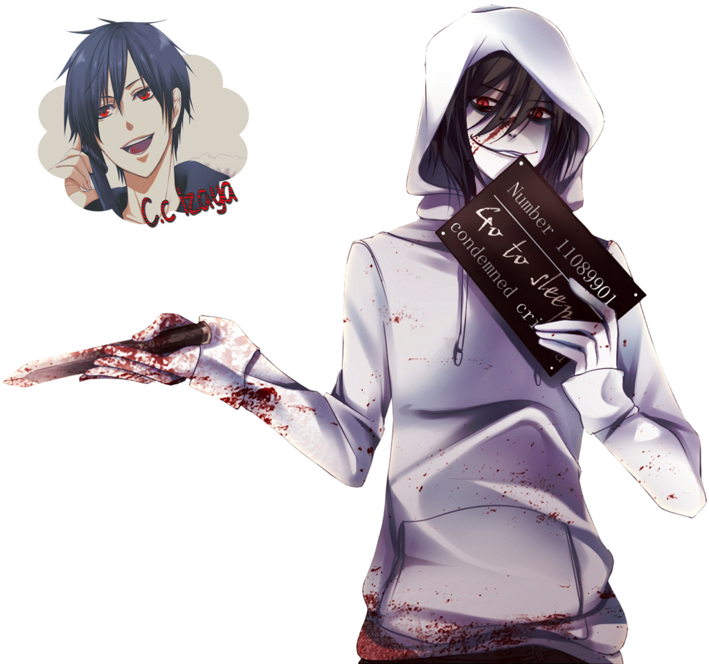 Jeff The Killer - Todos Los Creepypastas Juntos Anime (1024x959), Png Download