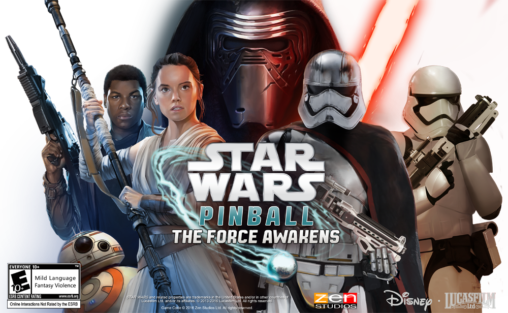 Zen Studios - Star Wars The Force Awakens Png (1000x616), Png Download