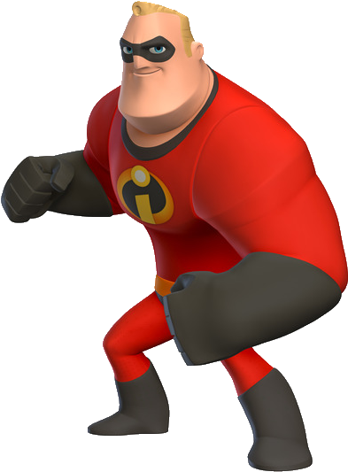 Png Os Incríveis - Disney Infinity Character - Mr Incredible Crystal (402x539), Png Download