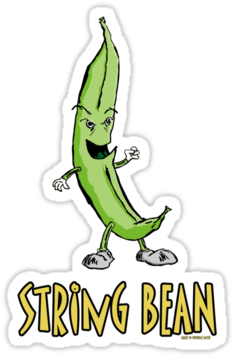 String Bean Cartoon Characters Clipart - Clip Art (375x360), Png Download