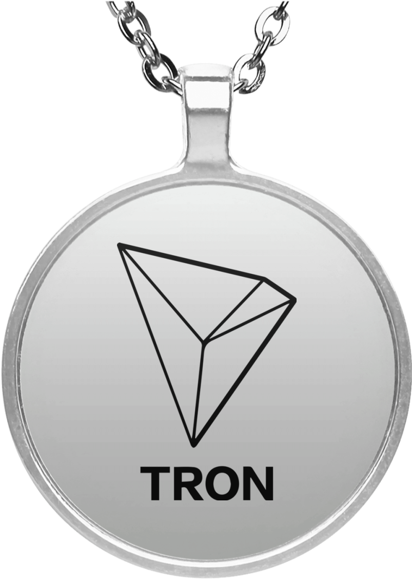 Tron Circle Necklace White One Size Cryptoclothe - Pug Christmas Wreath Round Pendant Necklace (1155x1155), Png Download
