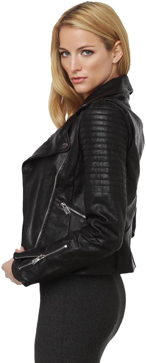 Report Abuse - Bad Girl Girl Leather Jacket (800x1209), Png Download