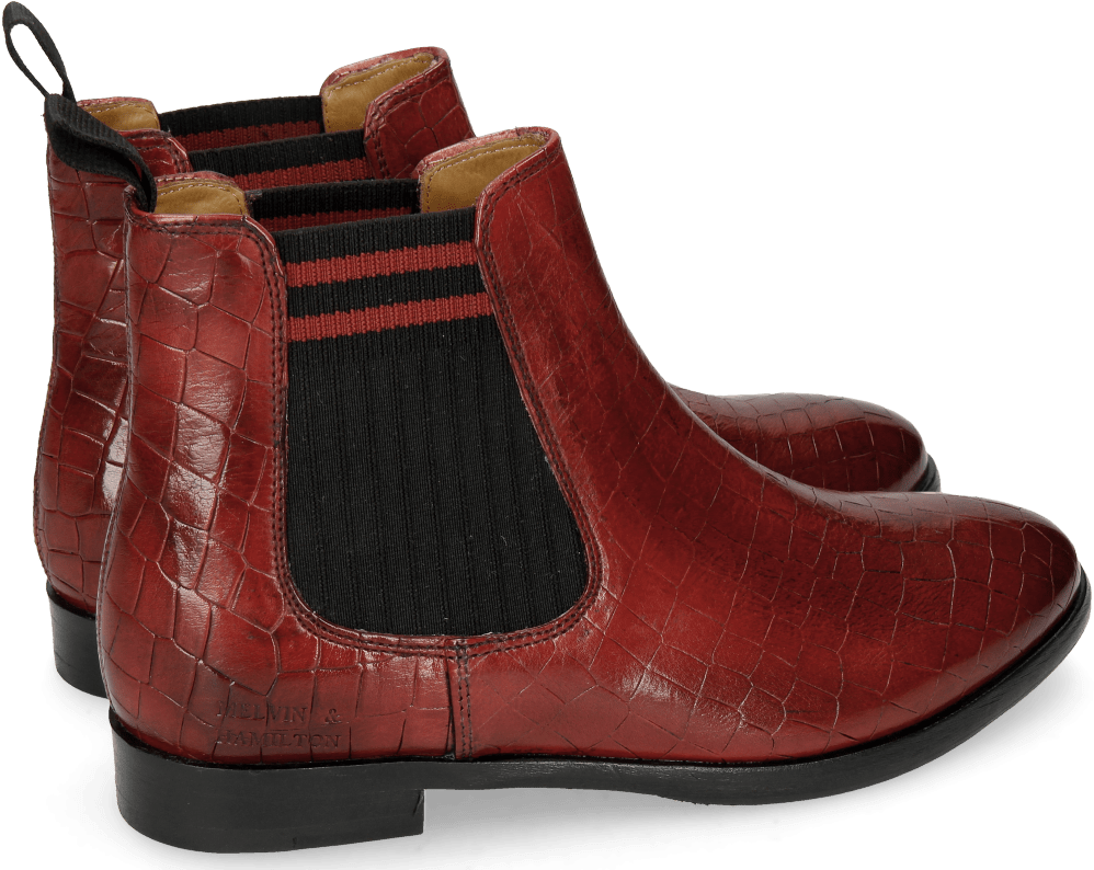 Ankle Boots Daisy 6 Crust Ruby Elastic Lines Red - Chelsea Boot (1024x1024), Png Download