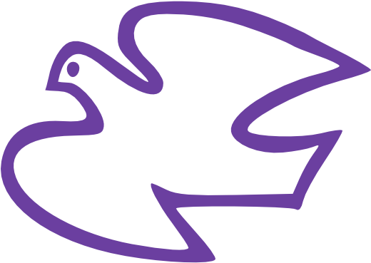 Dove Peace Bird Royal Purple Background Wall Paper - Gold Dove (555x392), Png Download