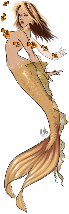 Golden Greek Goddess With Clowns By Seaspire On Deviantart - Greek Goddess Png (376x918), Png Download