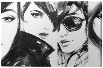 Beautiful Woman Face - Art Print: Ismagilova's Woman Face. Hand Painted Fashion (400x400), Png Download