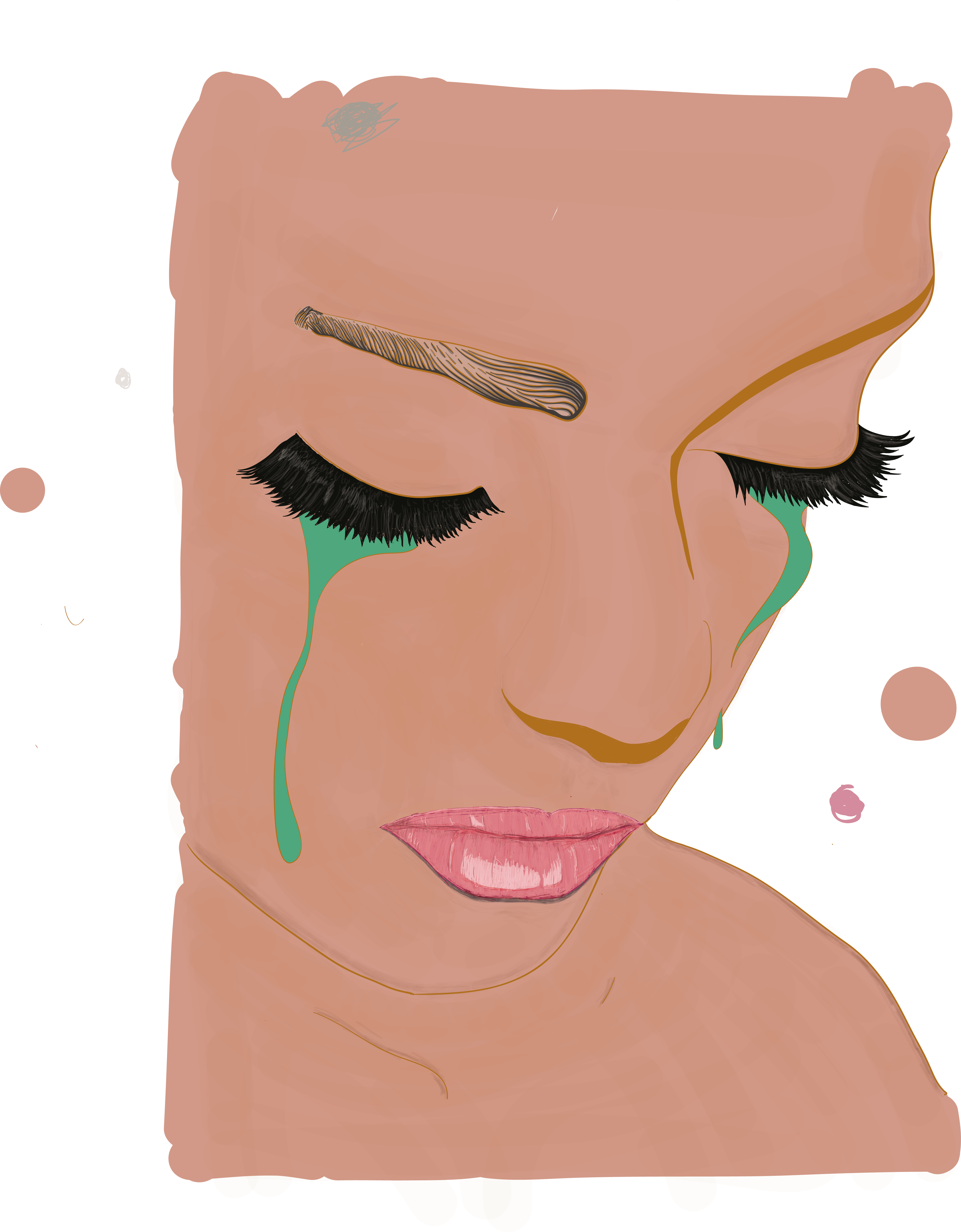 Cry - Illustration (4446x5702), Png Download