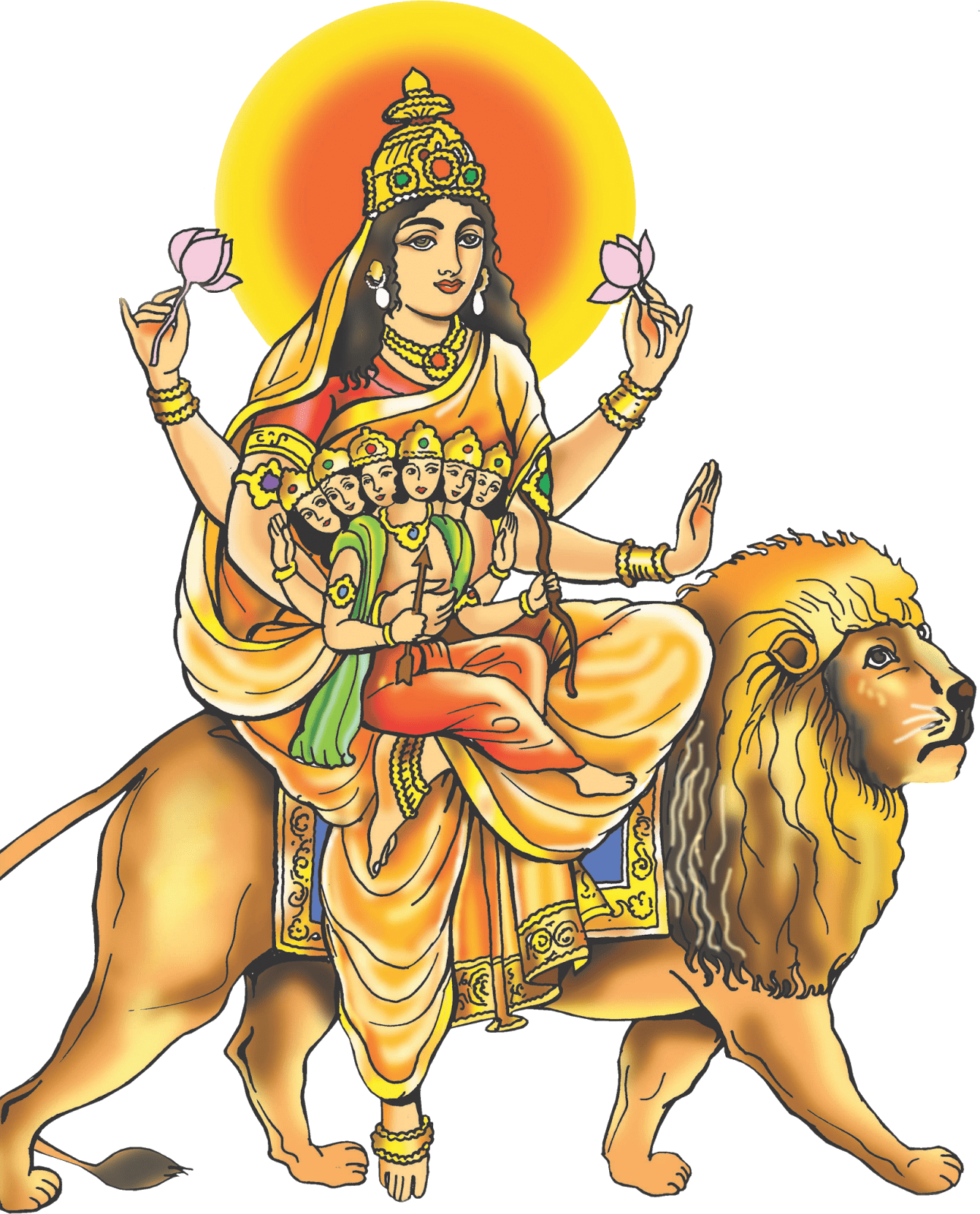 Goddess Navdurga Images Wordzz - Skandamata (1292x1600), Png Download