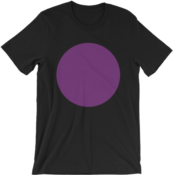 Black With Purple Circle Shape Unisex T-shirt - You A Snake Or A Rat? (inverted) (600x600), Png Download