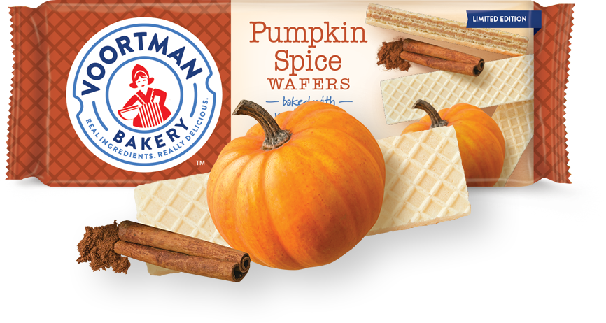 Pumpkin Spice Wafers Limited Edition - Voortman Pumpkin Spice Wafers (866x462), Png Download