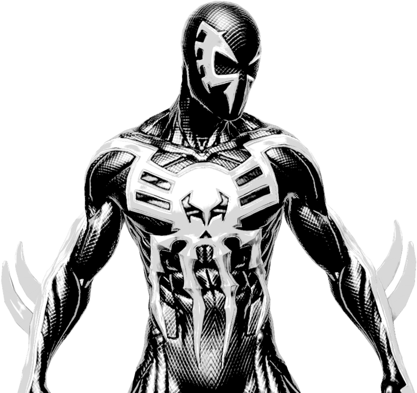 Blacksuit2099 - Spider Man 2099 White (900x811), Png Download