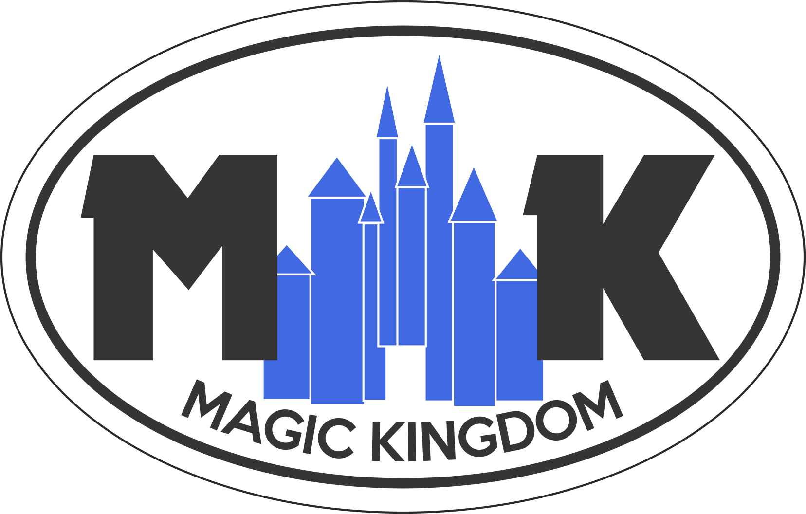 Magic Kingdom Car Bumper Magnet With Castle - Car (1656x1056), Png Download