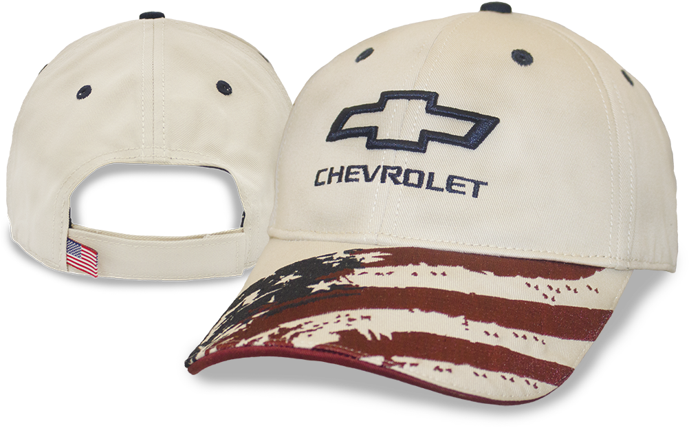 Stars & Stripes Stone Cap With Open Bowtie Chevrolet - Chevrolet (1013x650), Png Download