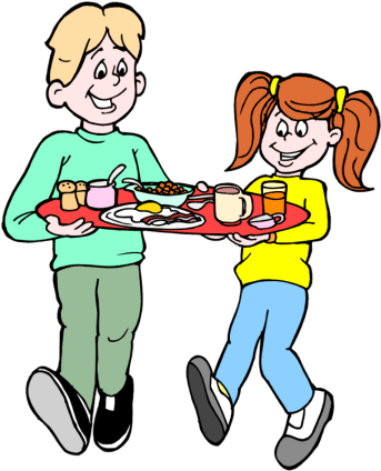 School Breakfast Clipart - Breakfast Helper (350x431), Png Download
