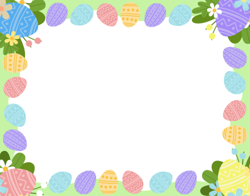 Decorative - イースター フレーム (500x392), Png Download