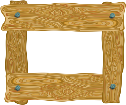 Visit - Wooden Frame Vector Png (500x440), Png Download