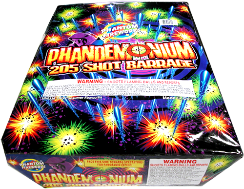 Phantom Fireworks® Phandemonium, 205 Shot - Fireworks (500x500), Png Download