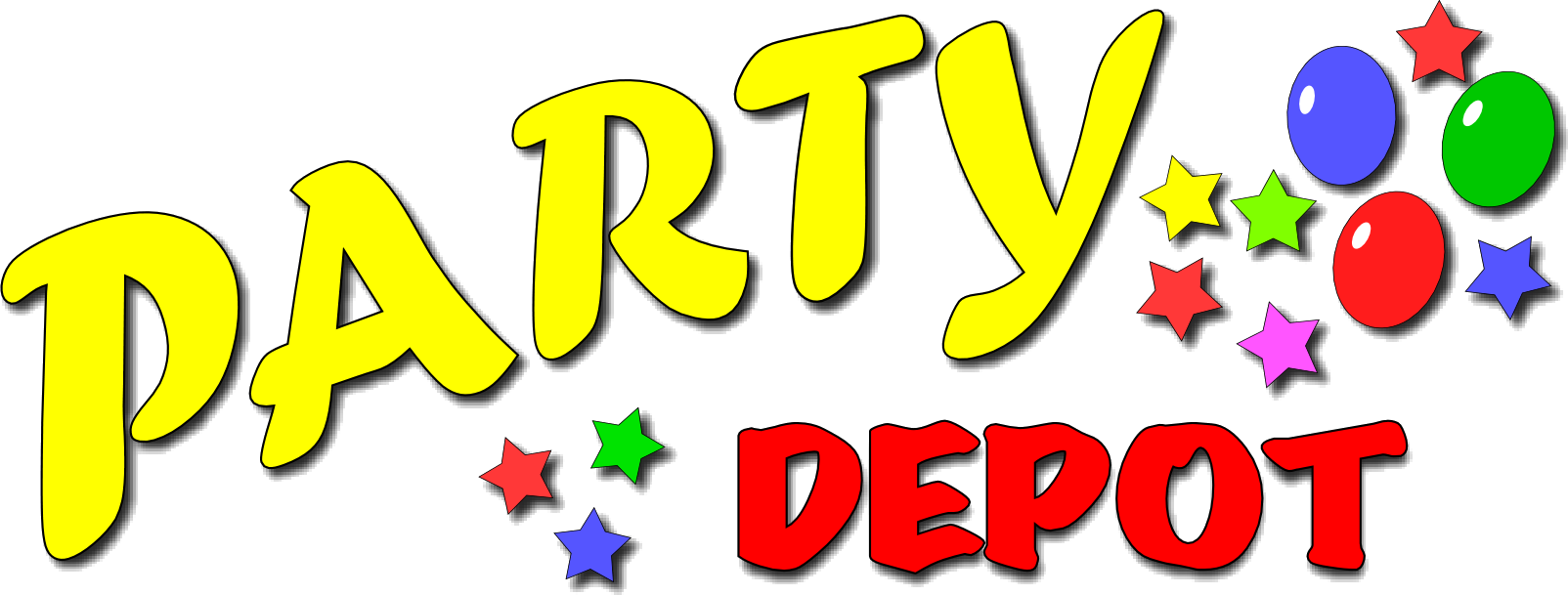 Party Depot - Party Depot Logo (1604x609), Png Download