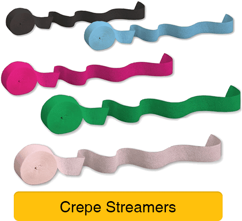 Party Accessories - Mimosa 81' Crepe Streamer Roll (500x500), Png Download