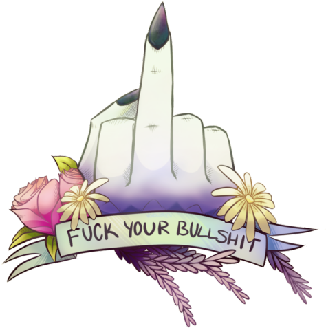 Fuck It, Just Fuck It All - Stickers Tumblr Fuck You (500x492), Png Download