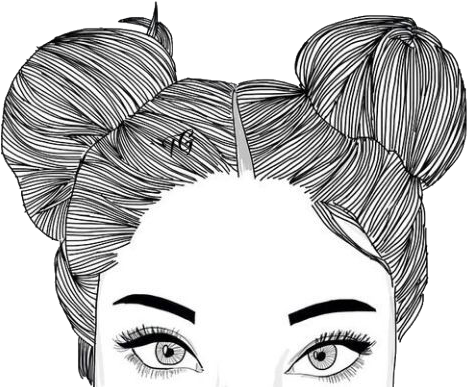 Png Tumblr Hipster Banner Free Library - Outline Face Drawing (472x467), Png Download