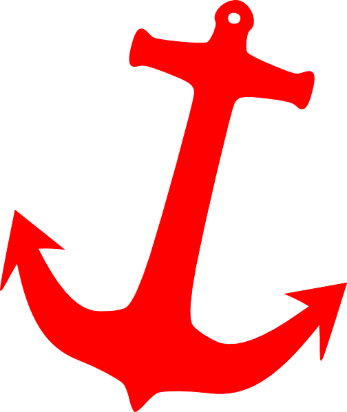 Banner Freeuse Stock Red Art At Clker - Red Anchor Clip Art (504x599), Png Download