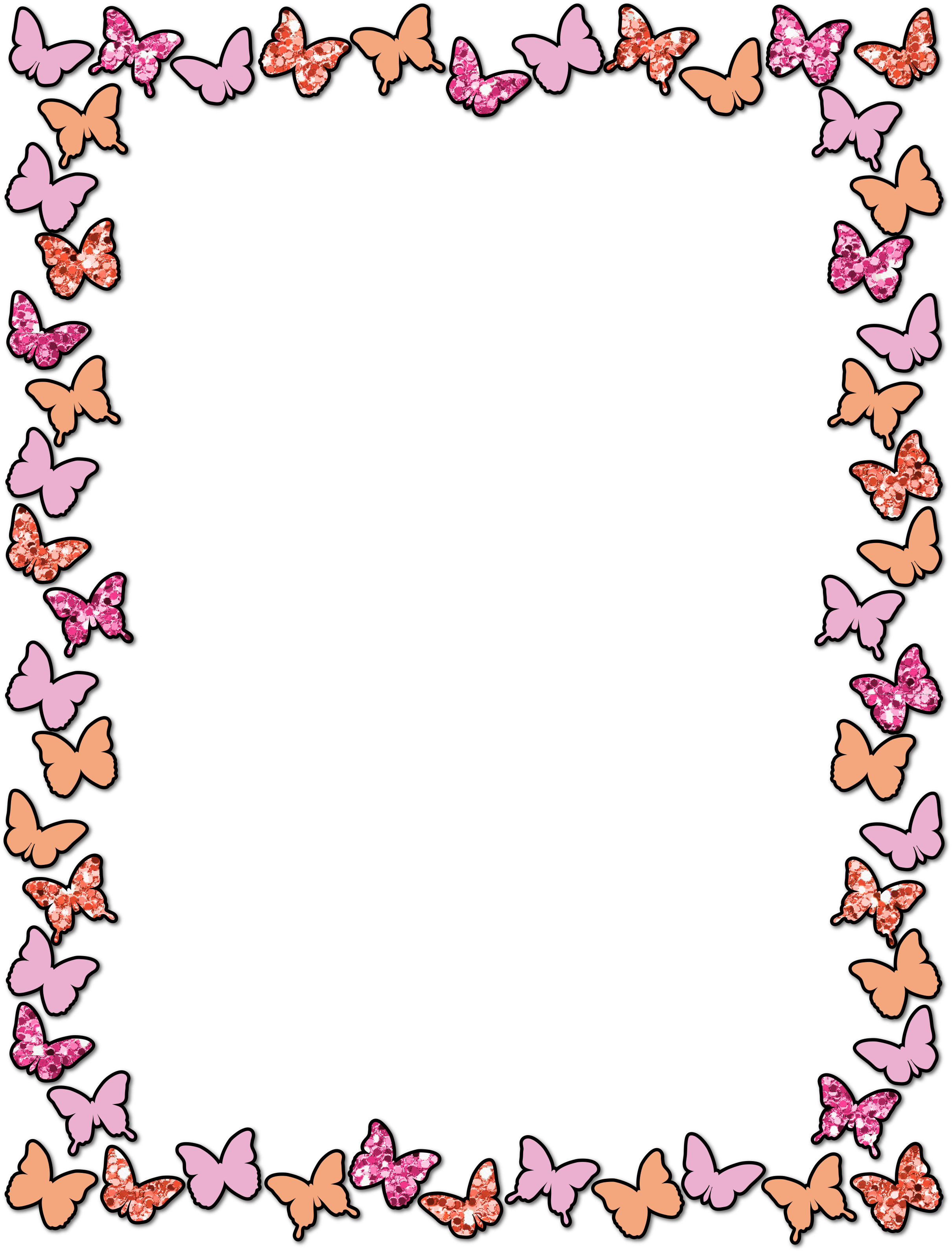 Clipart Letters Spring - Colorful Cute Border Design (2420x3182), Png Download