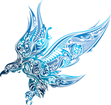 Eagle Silhouette Abstract Art - Eagle Abstract (358x340), Png Download