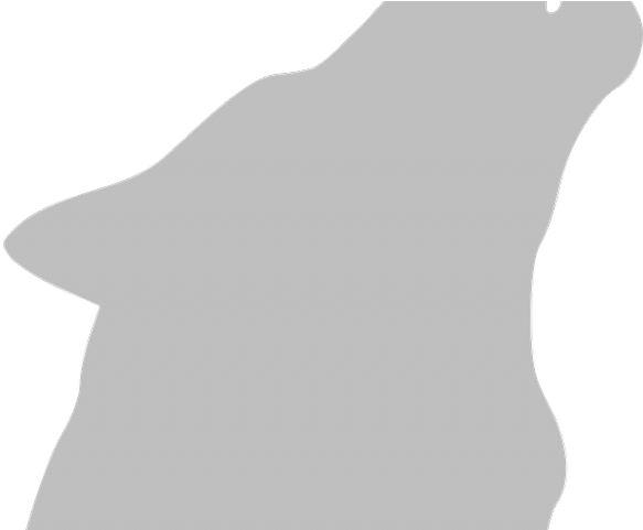 Howling Wolf Clipart Wolf Silhouette - Wolf (640x480), Png Download