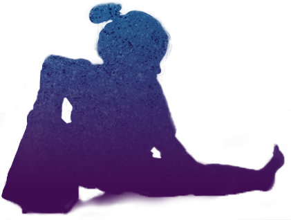 Small Girl Silhouette - Teddy Bear (421x318), Png Download