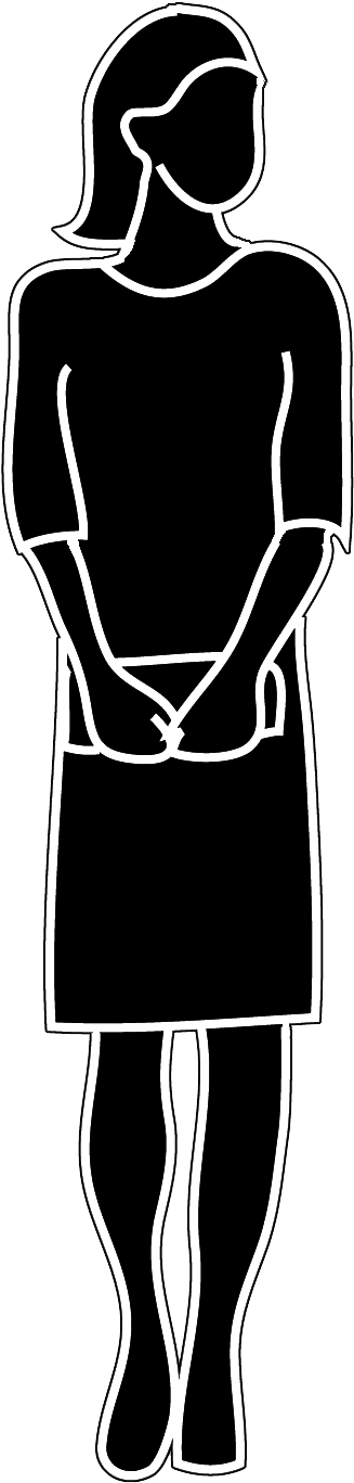Female With Handbag - Business Woman White Silhouette Png (336x1375), Png Download