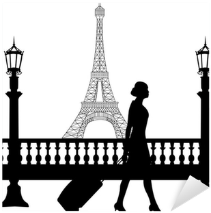 A Business Woman Traveling On Business Trip In Paris - Voyage D Affaires Paris (400x400), Png Download