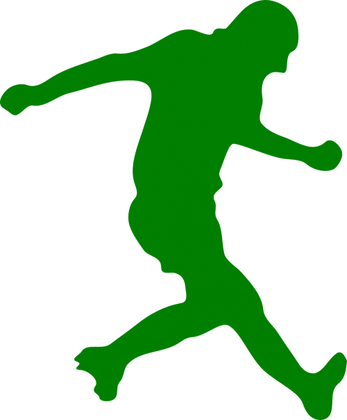 Soccer Player Silhouette (500x604), Png Download