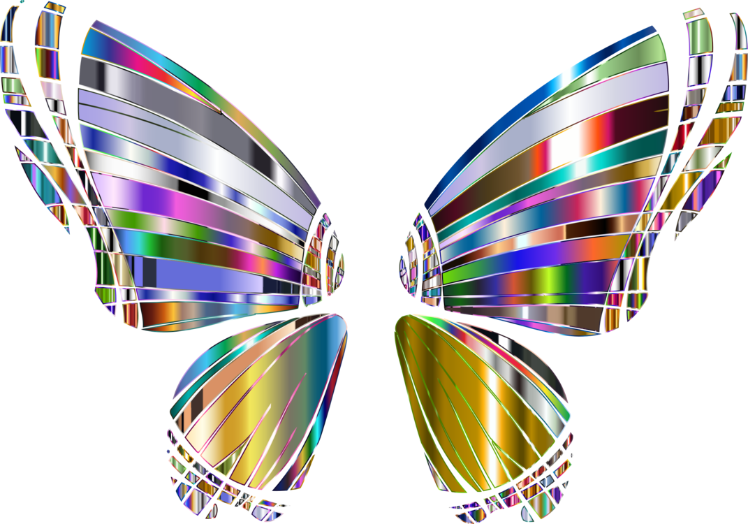 Butterfly Computer Icons Rgb Color Model Silhouette - Clip Art (1071x750), Png Download