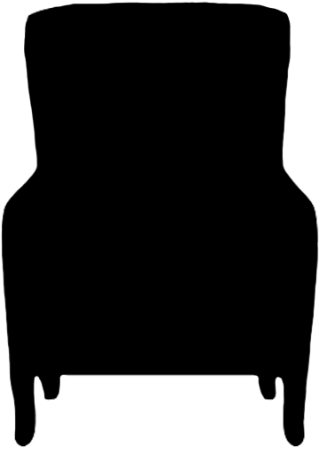 Couch Silhouette Png - Silhouette Of Chair (398x533), Png Download