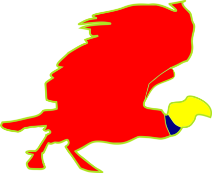 Silhouette Beak Red Bird Download - Clip Art (416x340), Png Download