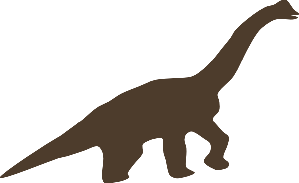 Dinosaur Clip Art At Clipart - Brown Dinosaur Clip Art (600x369), Png Download