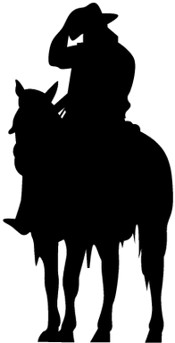 Free Download Horse And Cowboy Silhouette Clipart Horse - Cowboy And Horse Silhouette (645x400), Png Download