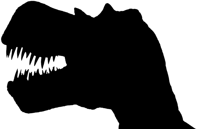 Dinosaur, Dino, Giant Lizard, Prehistoric Times, T - T Rex Head Silhouette (960x640), Png Download