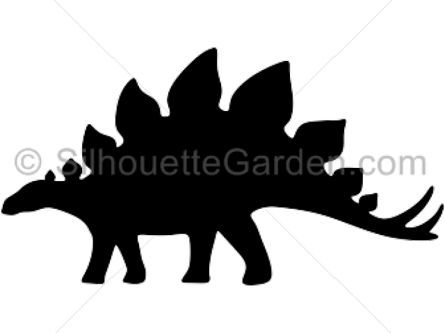 Stegosaurus Clipart Silhouette - Stegosaurus Silhouette (640x480), Png Download