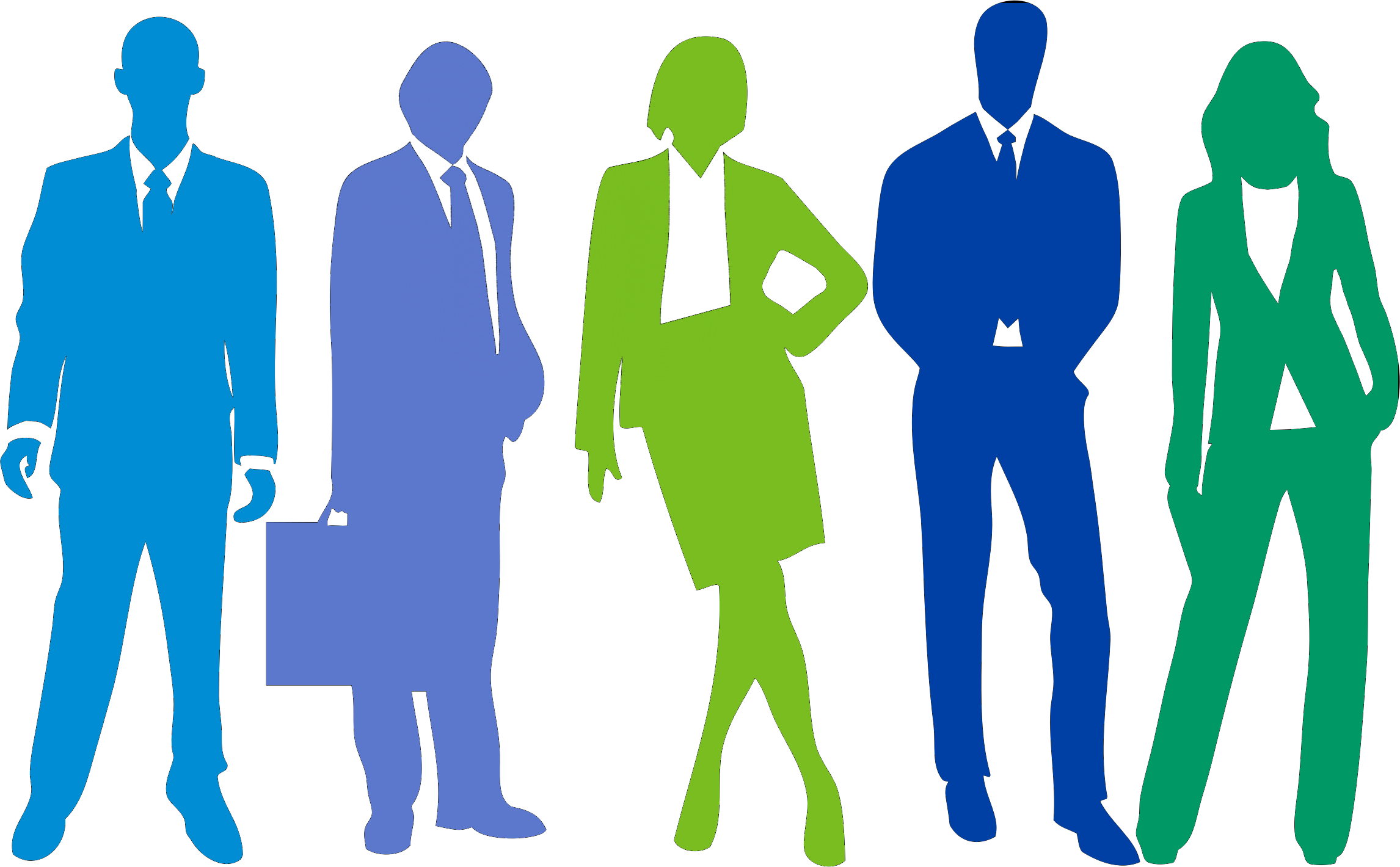 Professional People Silhouette - Entrepreneurship Black And White (2292x1420), Png Download