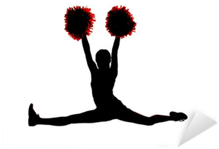 Young Girl Cheerleader Silhouette Doing The Splits - Split (400x400), Png Download